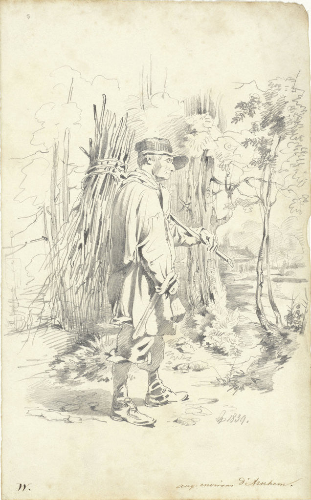 Detail of Firewood gatherer by Pieter van Loon