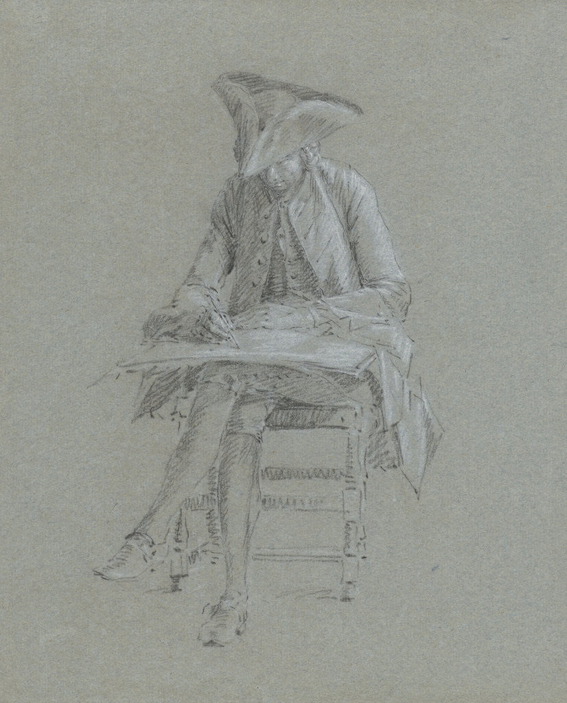 Detail of Study of draftsman by Anonymous