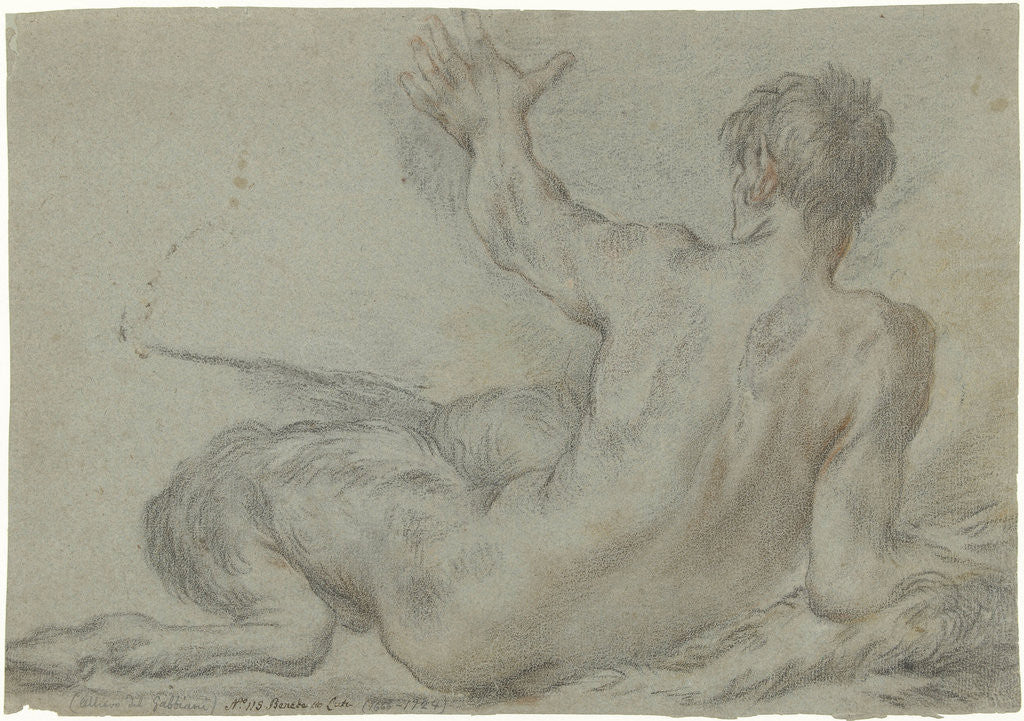 Detail of Reclining Satyr by Benedetto Luti