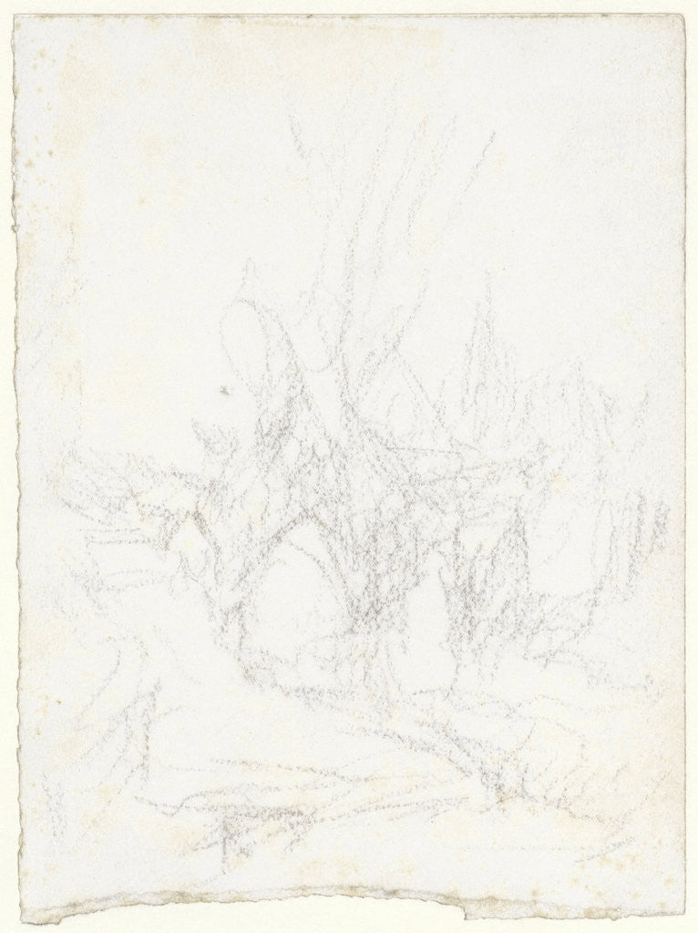 Detail of Sketch of a landscape by Matthijs Maris