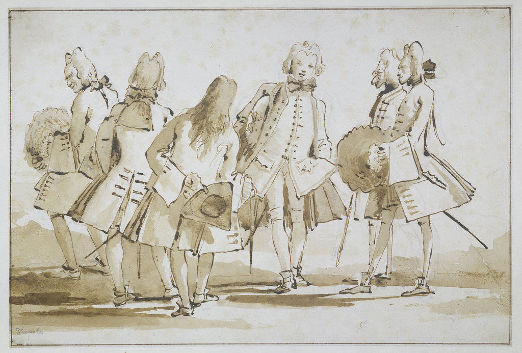 Detail of Venetian slipper parade by Giovanni Battista Tiepolo