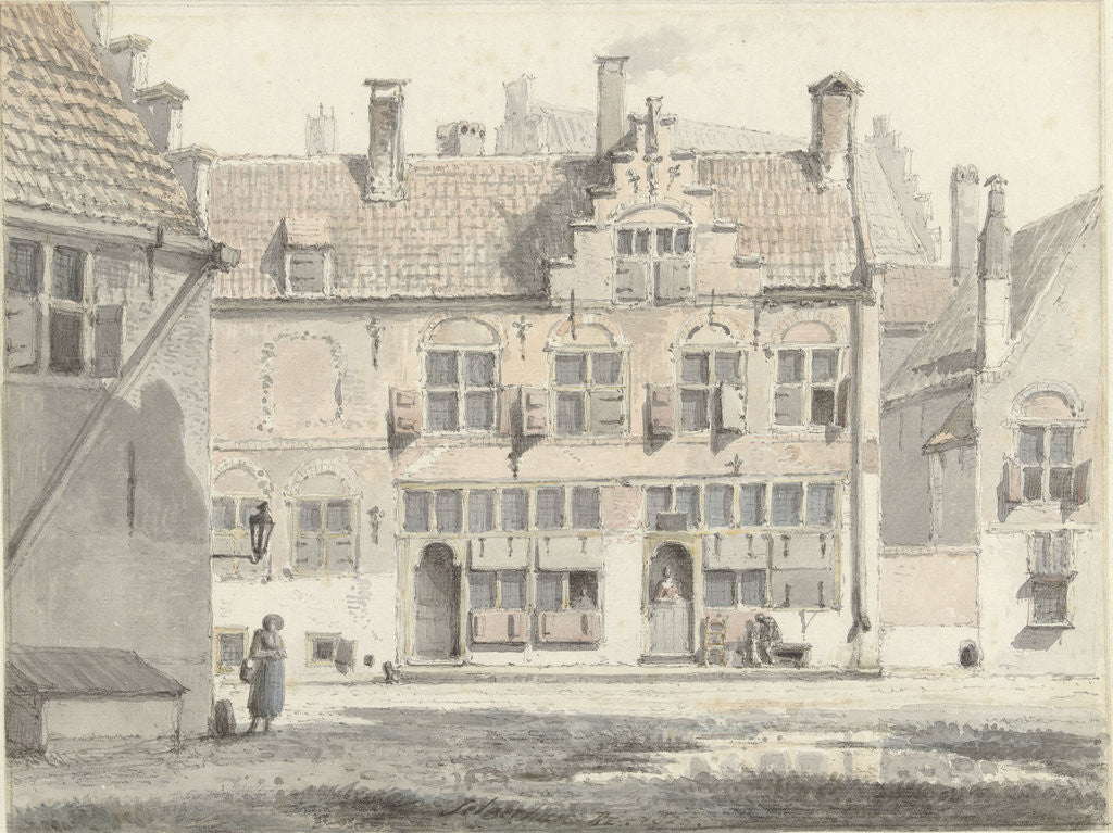 Detail of Houses in Amersfoort The Netherlands by Johannes Jelgerhuis