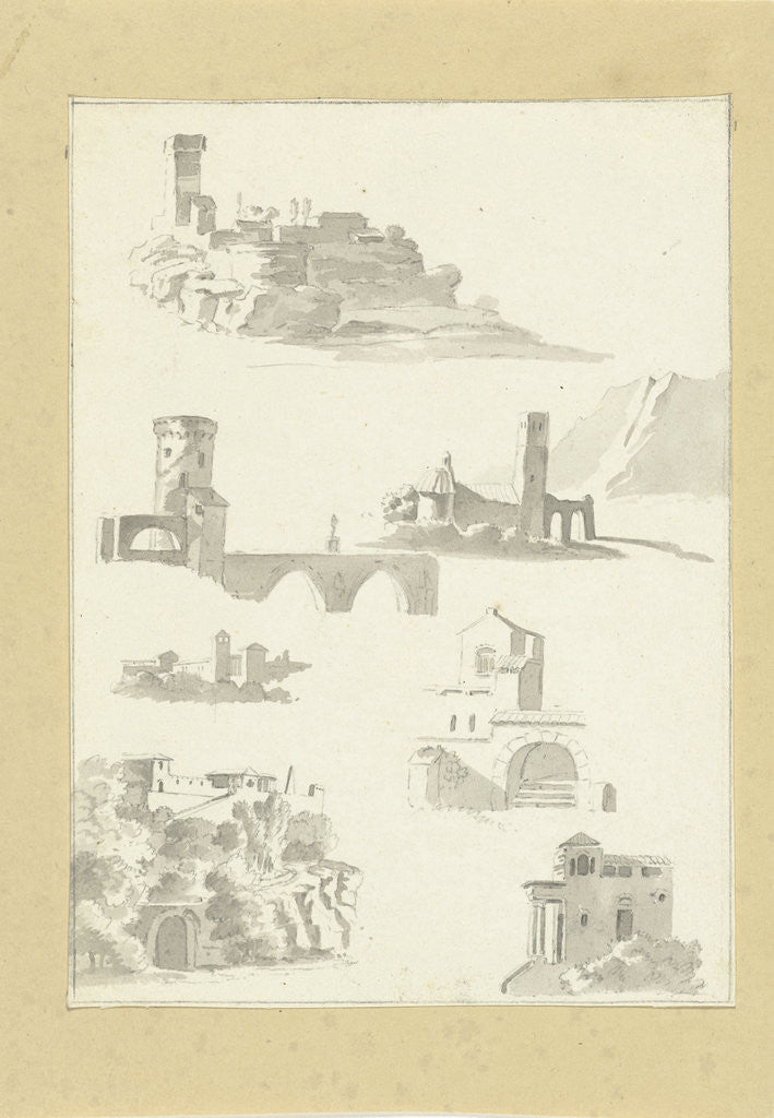 Detail of Seven studies of structures by Pieter Gaal