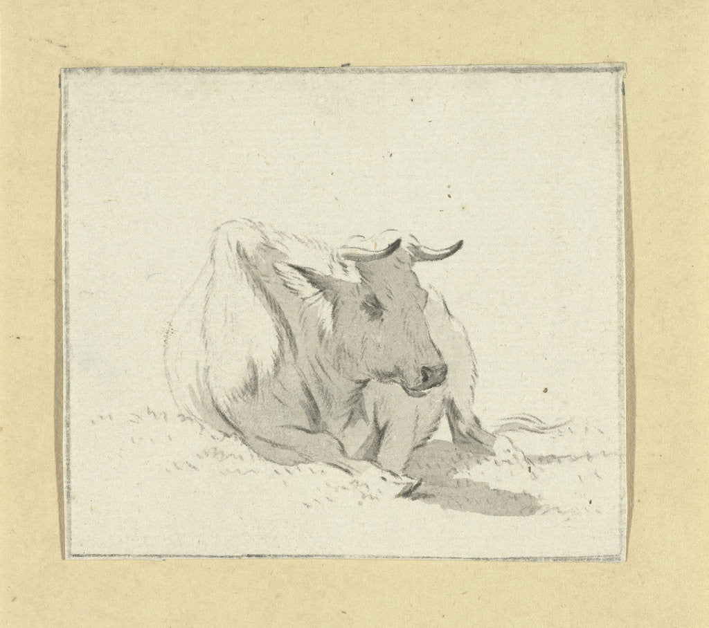 Detail of Lying cow by Pieter Gaal