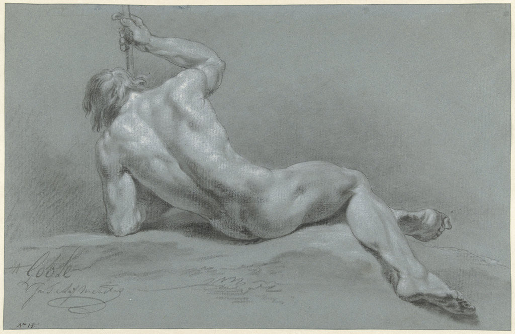 Detail of Study of male nude by Steven Goblé