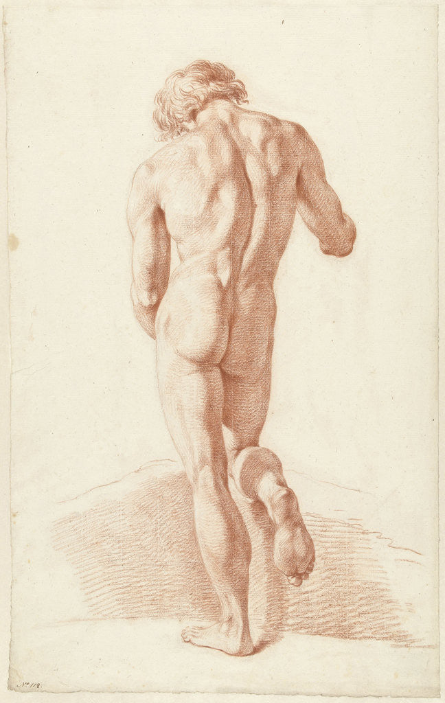 Detail of Standing male nude by Hendrik de Flines