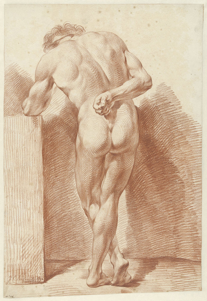 Detail of Standing male nude by Johannes Ziesenis
