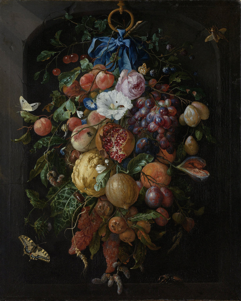 Detail of Festoon of Fruit and Flowers by Anonymous