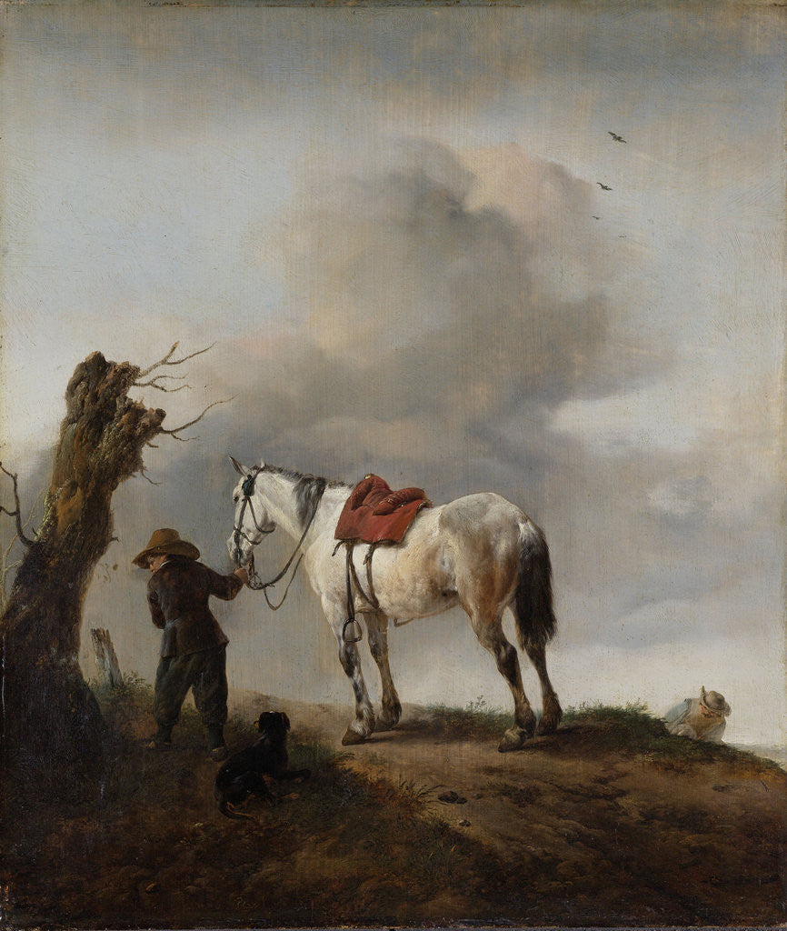 Detail of The Grey Horse by Philips Wouwerman