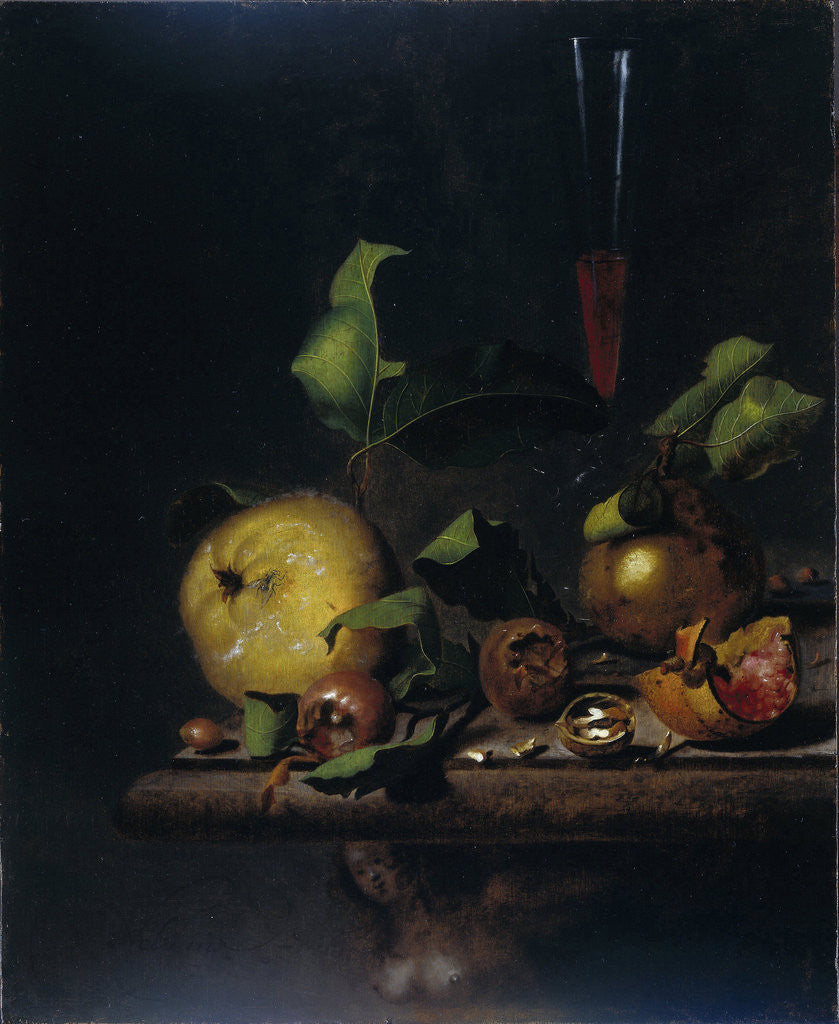 Detail of Still Life with Quinces by Martinus Nellius