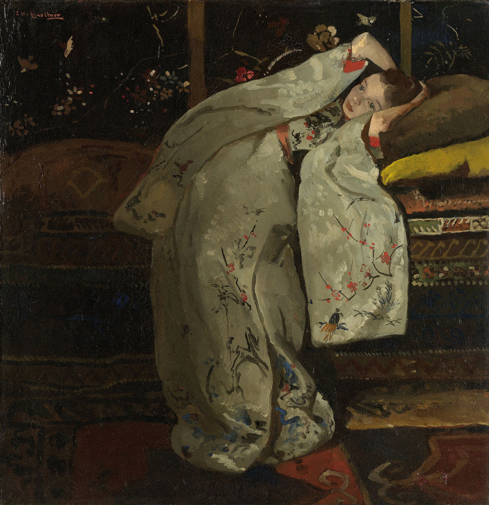 Detail of Girl in a White Kimono by George Hendrik Breitner