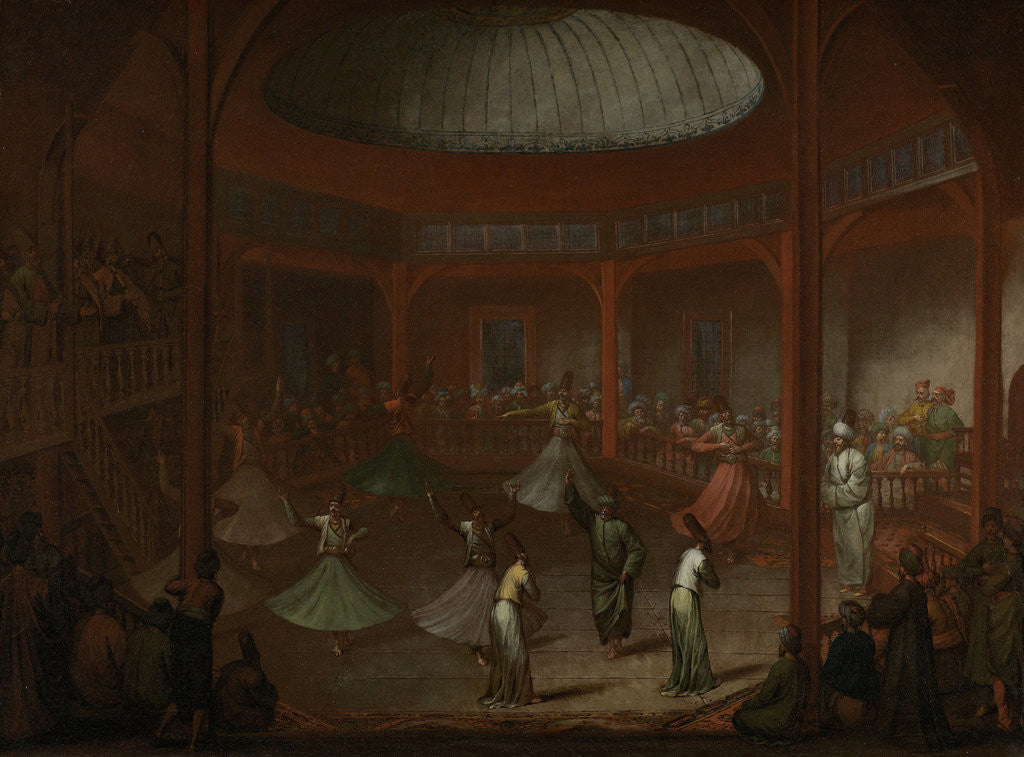 Detail of Whirling Dervishes by Jean Baptiste Vanmour