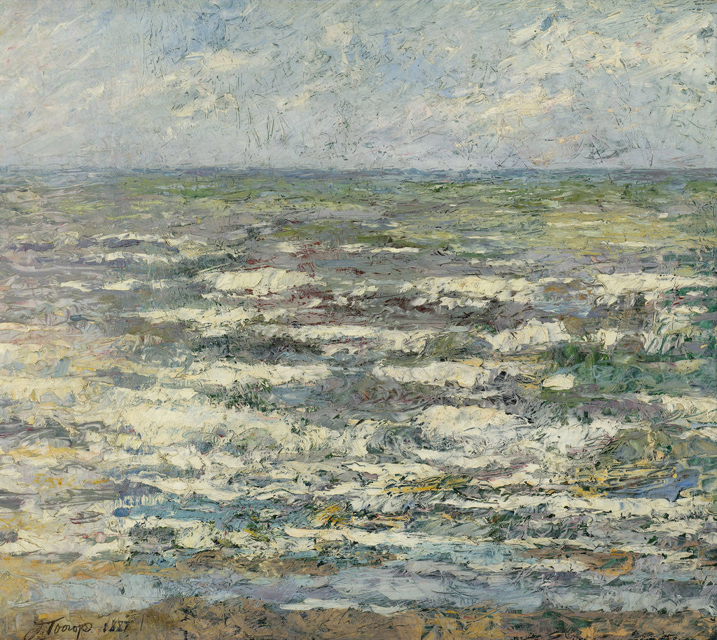 Detail of The Sea near Katwijk The Netherlands by Jan Toorop