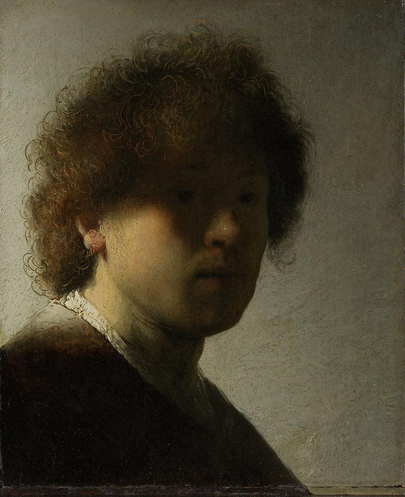 Detail of Self-portrait by Rembrandt Harmensz. van Rijn