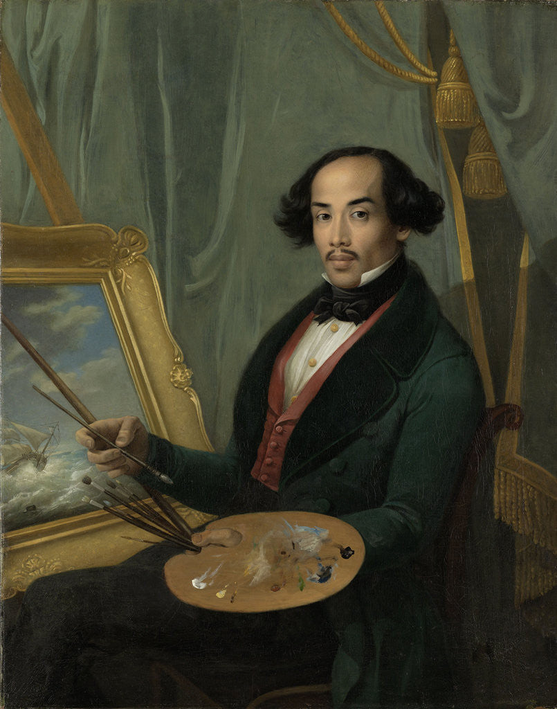 Detail of Portrait of Raden Syarif Bustaman Saleh by Friedrich Carl Albert Schreuel