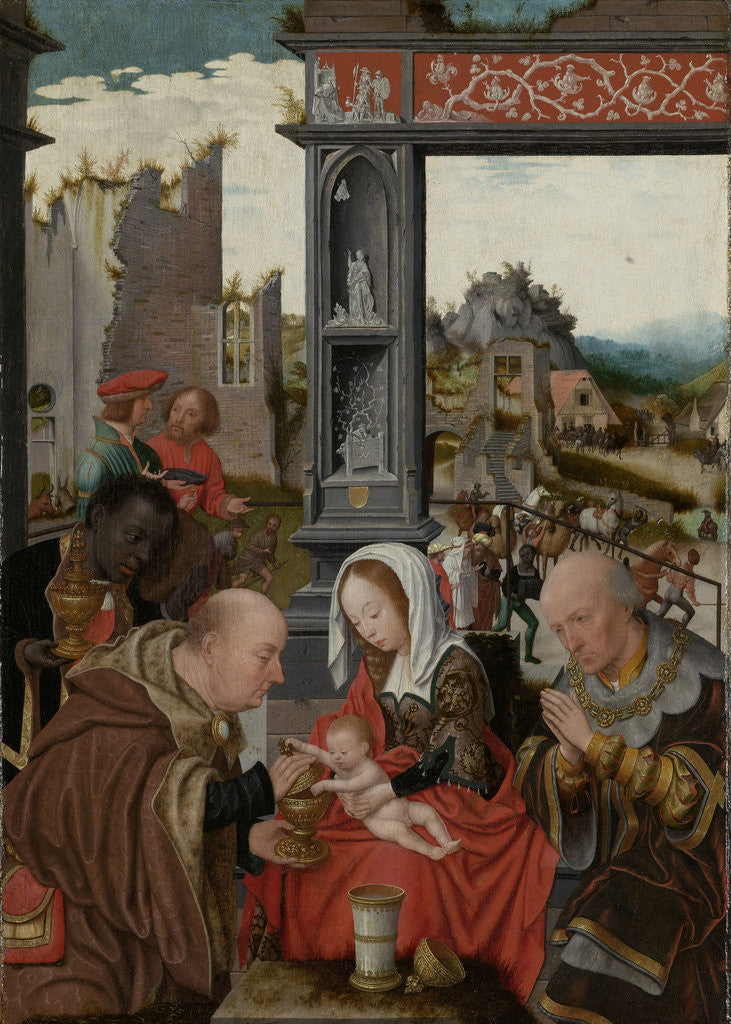 Detail of The Adoration of the Magi by Jan Jansz Mostaert