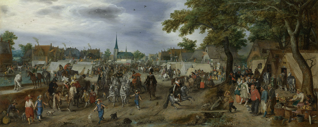 Detail of Prince Maurice and Frederick Henry at the Valkenburg Horse Fair The Netherlands by Adriaen Pietersz. van de Venne