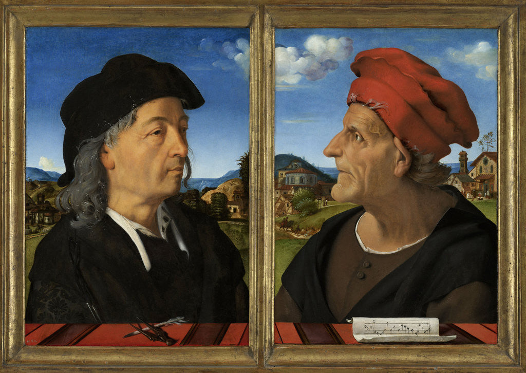 Detail of Portraits of Giuliano and Francesco Giamberti da Sangallo by Piero di Cosimo