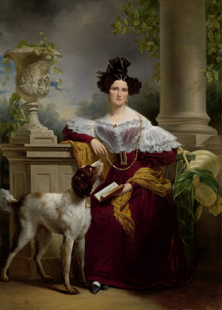 Detail of Portrait of Alida Christina Assink by Jan Adam Kruseman