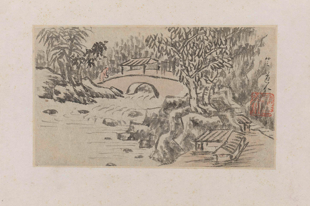 Detail of Landscape by Cheng Men