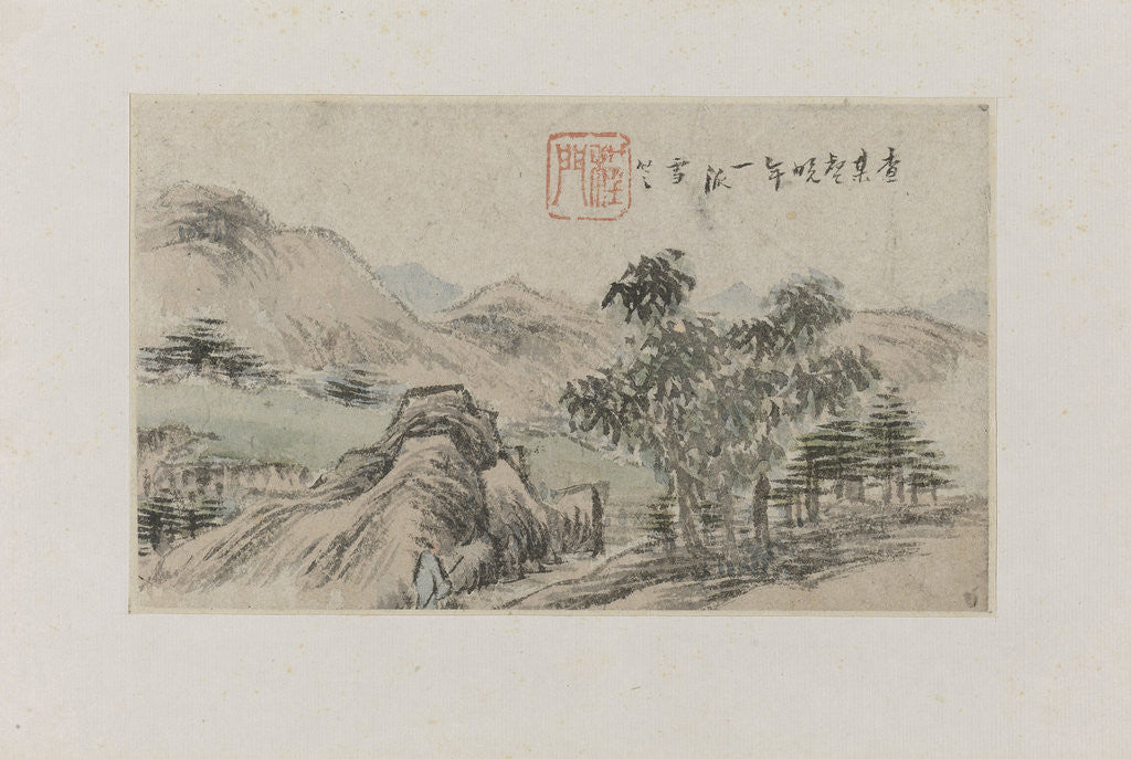 Detail of Landscape by Cheng Men