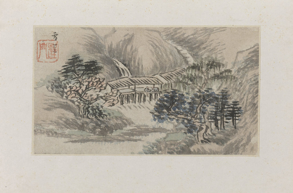 Detail of Landscape by Cheng Men