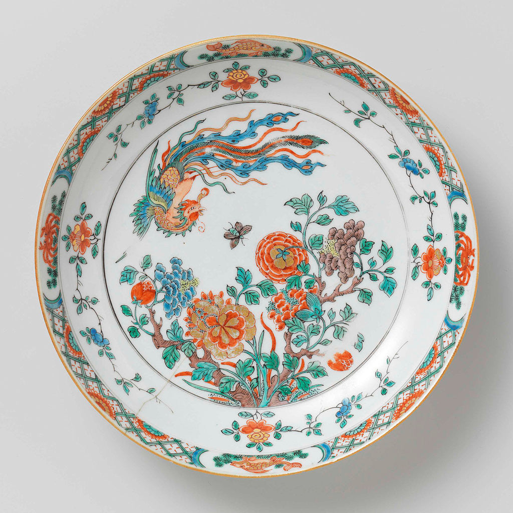 Detail of Bowl with decoration of flowering branches by Anonymous