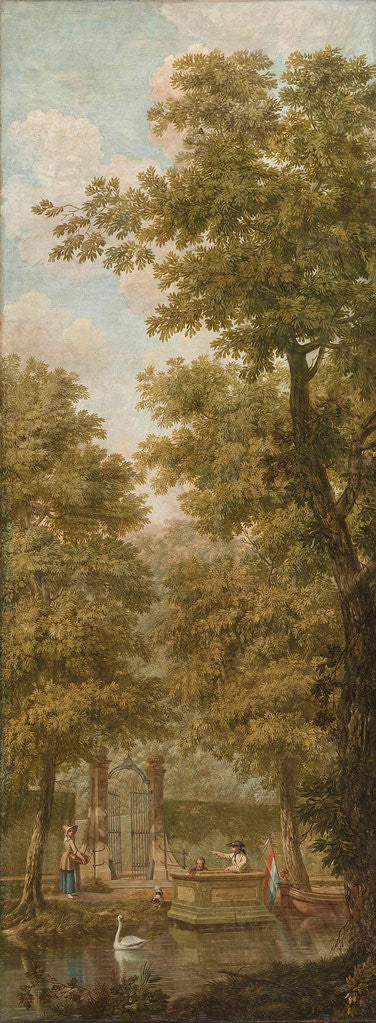 Detail of Three wall hangings with a Dutch landscape by Jurriaan Andriessen