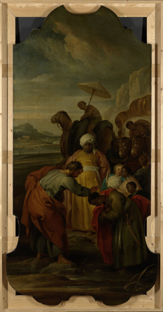 Detail of Saint Philip Baptizes the Eunuch by Jacob de Wit