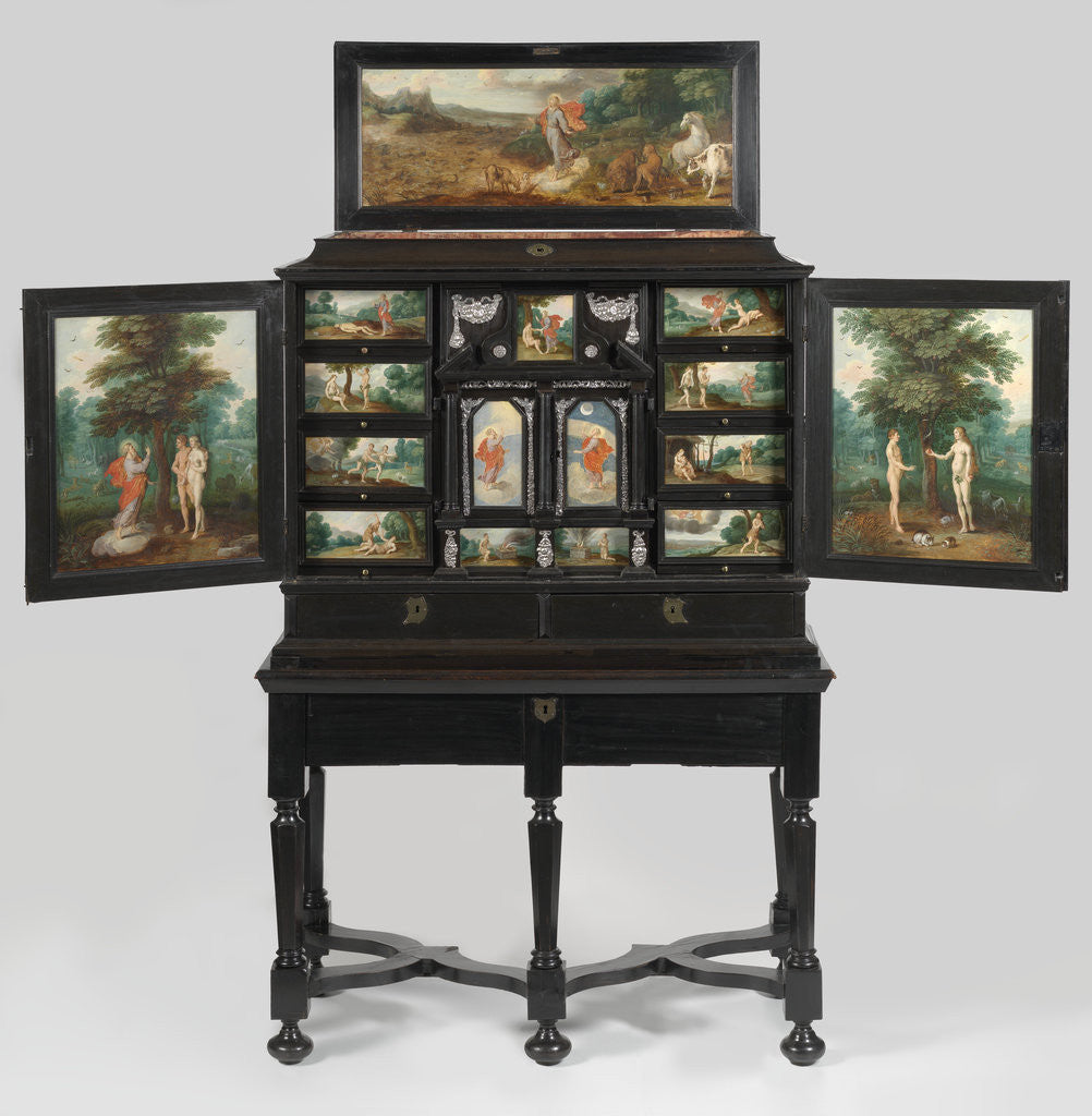 Detail of Art Cabinet with painted scenes from Genesis, Anonymous by Frans Francken II