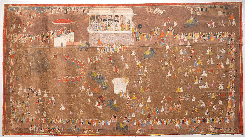 Detail of Maharana Sangram Singh of Udaipur Entertaining Members of the Dutch East India Company led by Johan Josua Ketelaar in 1711 by Anonymous