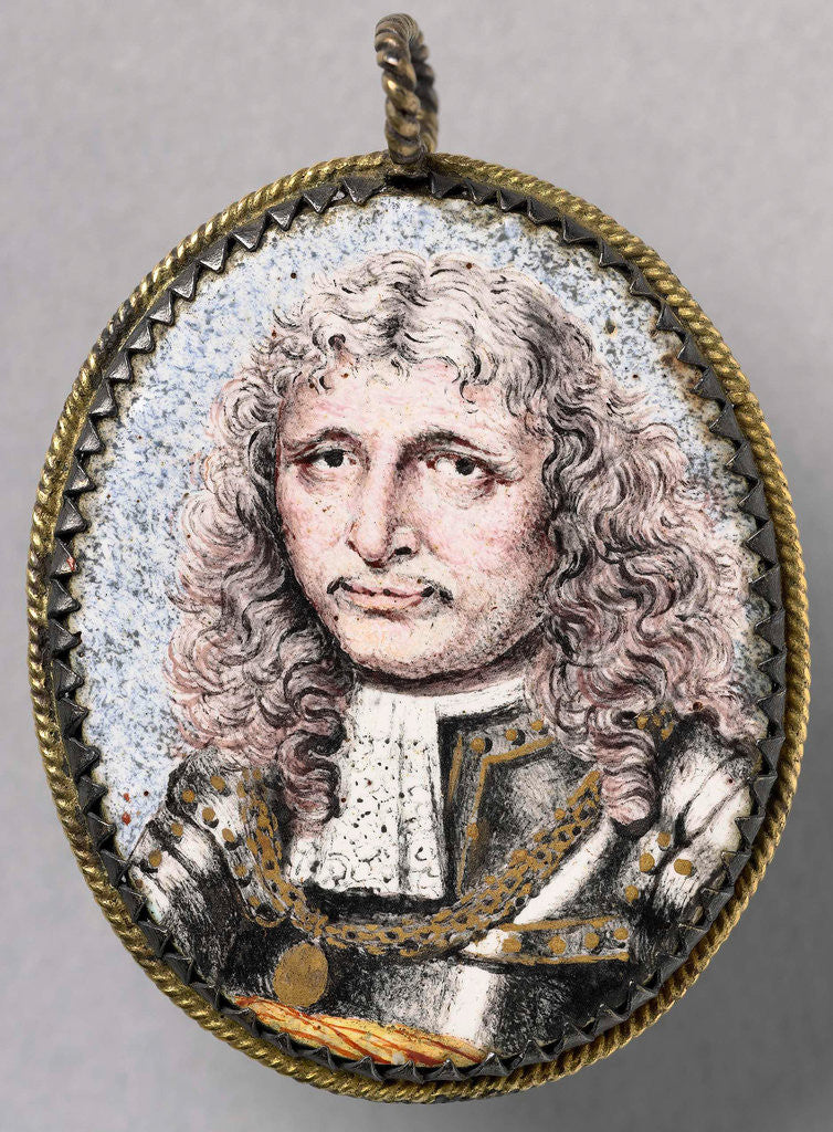 Detail of Medaillon Portrait of Cornelis Speelman, Governor-General of Dutch East Indies 1681-1684 by Gerrit van Goor