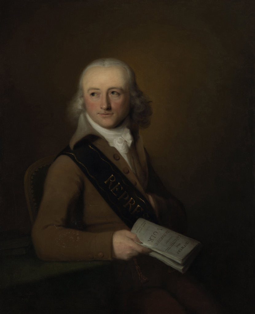Detail of Portrait of Leonardus van der Voort by Johan Bernard Scheffer