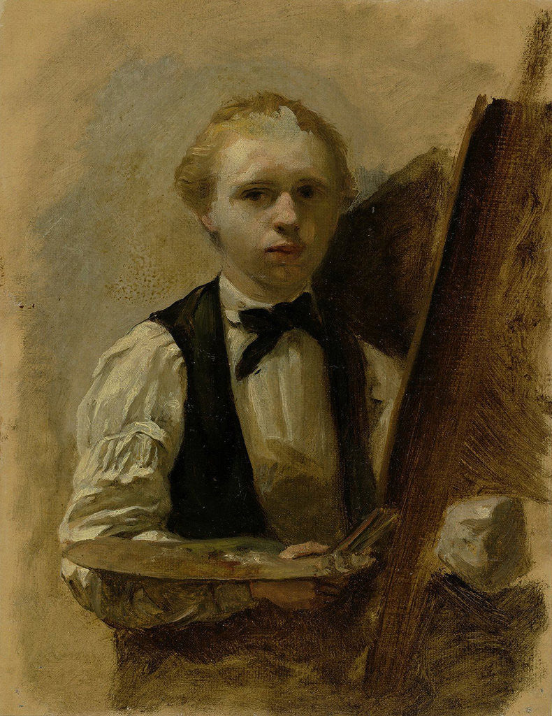 Detail of Self-Portrait in Front of the Easel by Albert Neuhuys