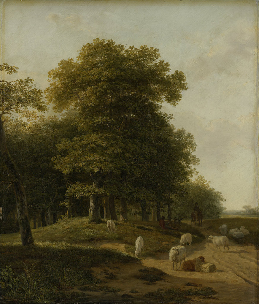 Detail of Gelder Landscape, The Netherlands by Hendrikus van de Sande Bakhuyzen
