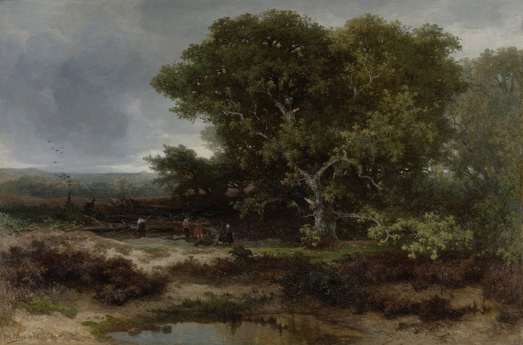 Detail of Heath near Wolfheze, The Netherlands by Johannes Warnardus Bilders