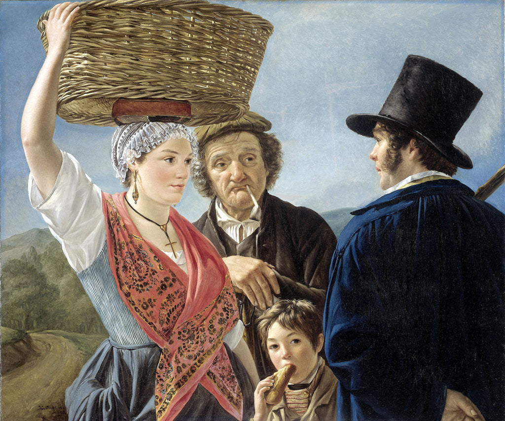 Detail of Market News by Jean Henri de Coene