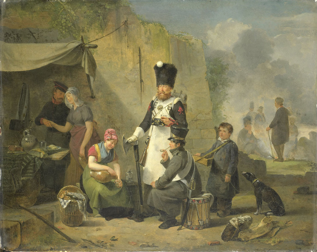 Detail of The Sutler by Anthonie Constantijn Govaerts