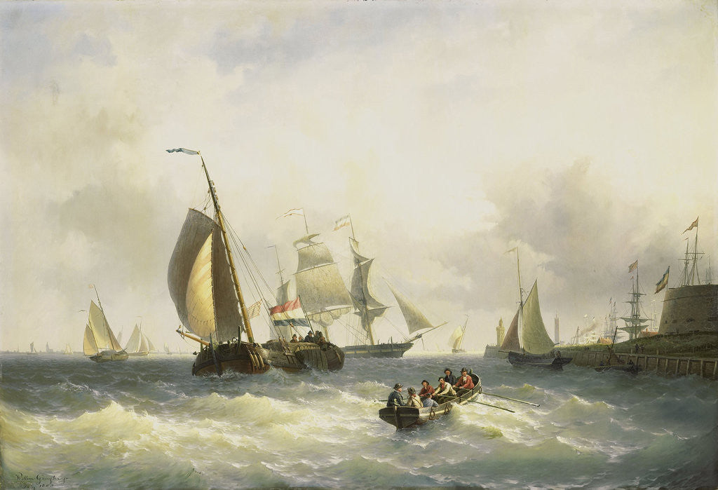 Detail of Anchorage at Bremerhaven, Germany by Willem Gruyter Jr