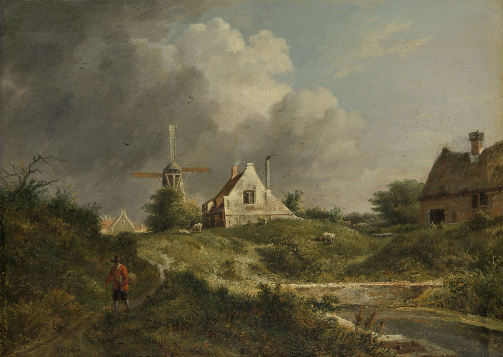 Detail of Landscape in the Gooi district of Noord-Holland, The Netherlands by Jan Hulswit