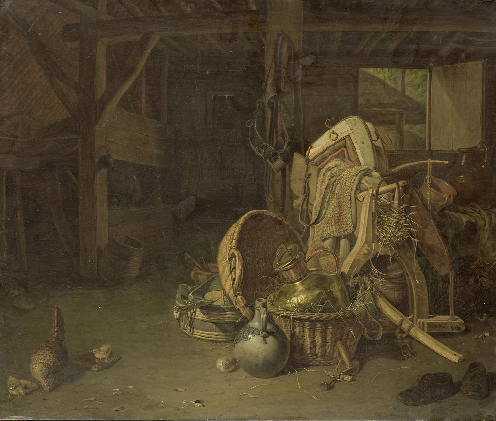 Detail of Still Life in a Stable by François Cornelis Knoll