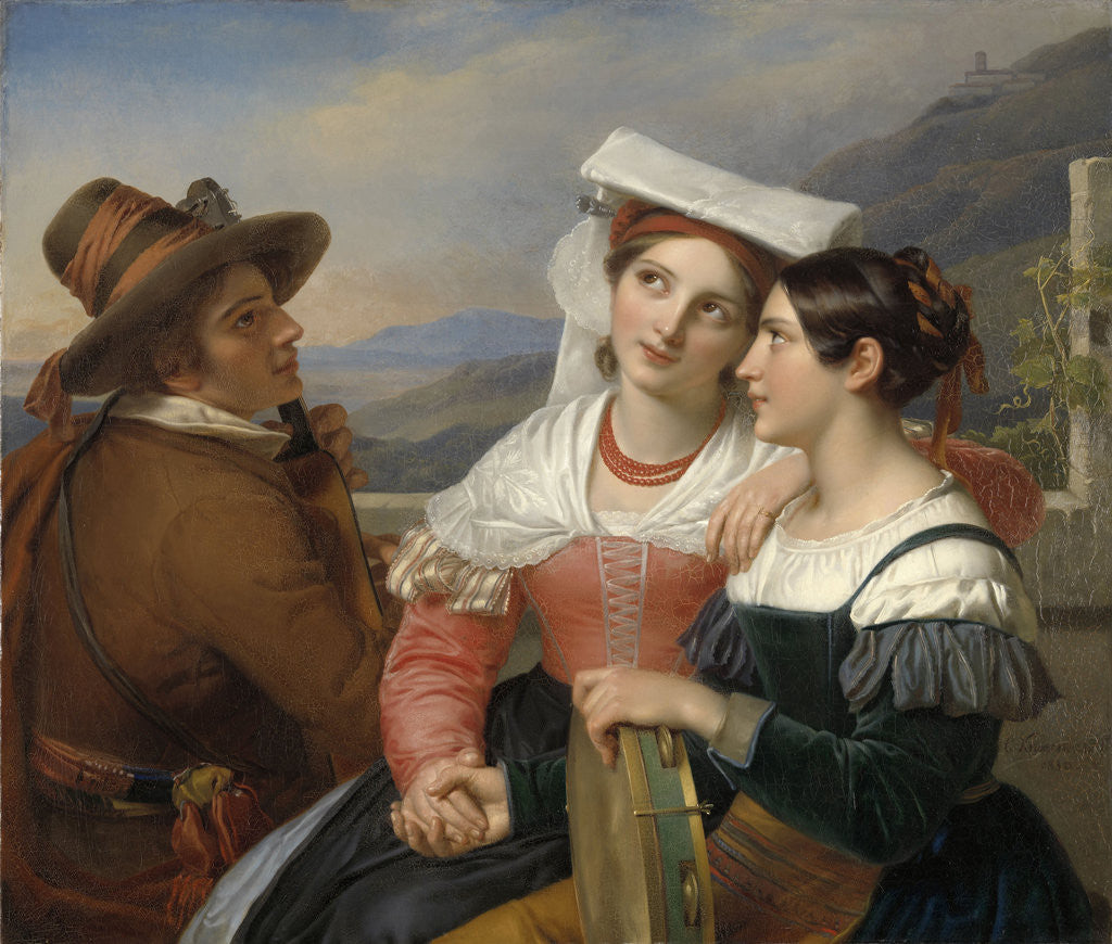 Detail of Of One Heart by Cornelis Kruseman