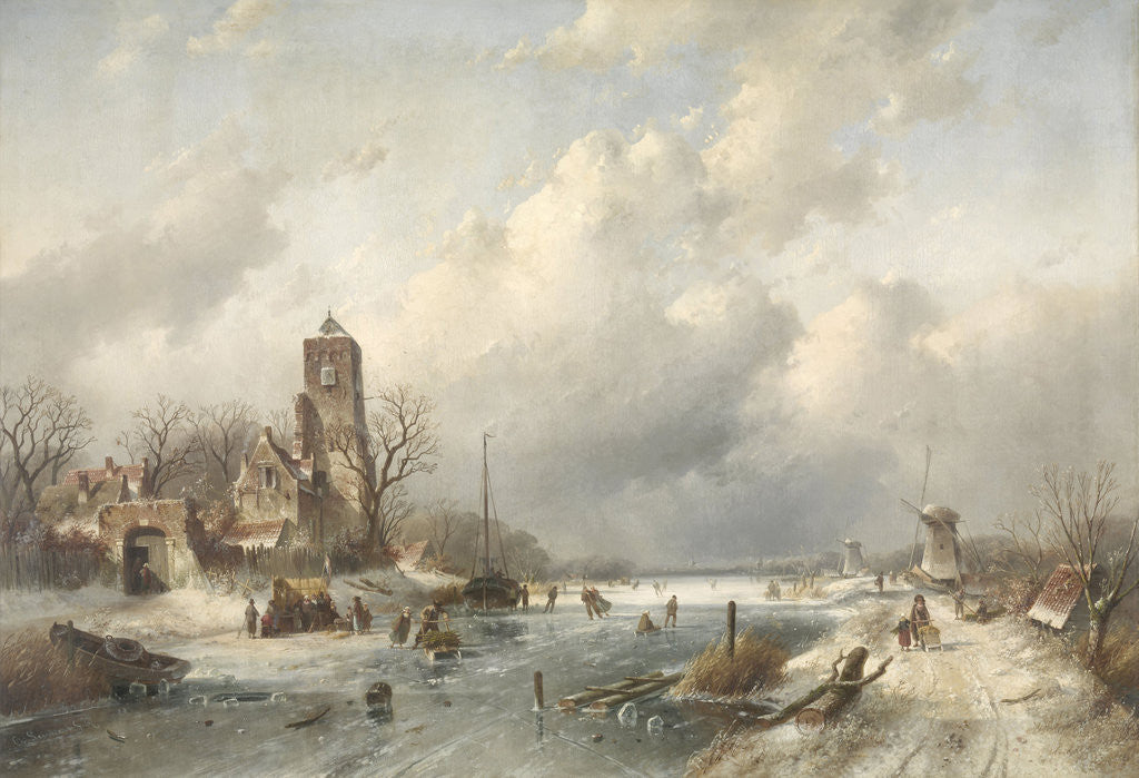 Detail of A Winter Scene by Charles Leickert