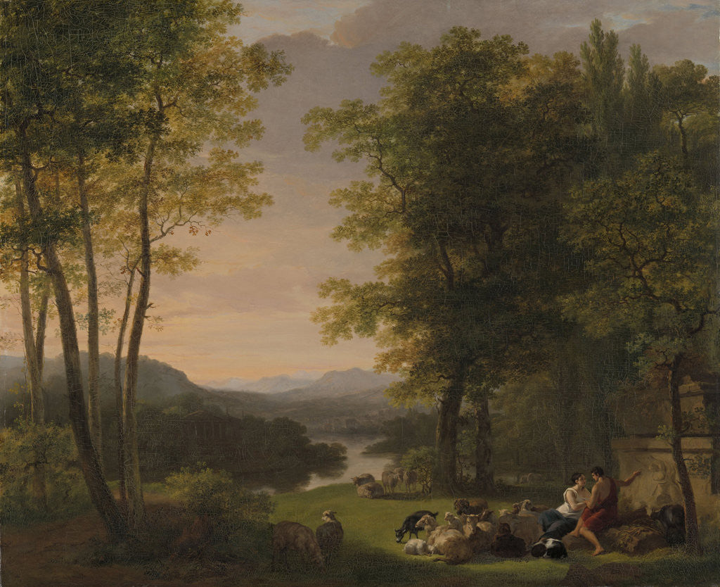 Detail of Arcadian Landscape by Jan Willem Pieneman