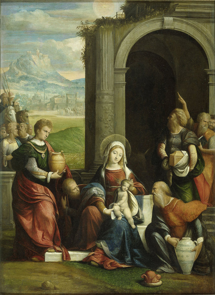 Detail of Adoration of the Magi by Benvenuto Tisi da Garofalo