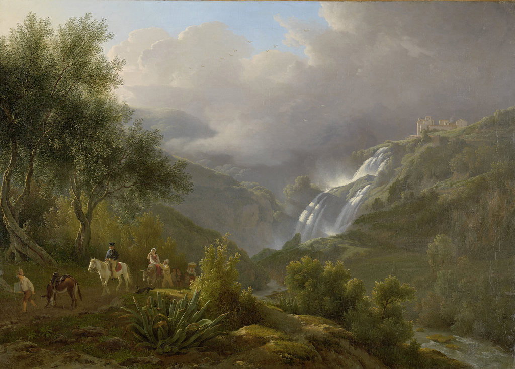 Detail of The Cascades at Tivoli, with a Storm Approaching by Abraham Teerlink