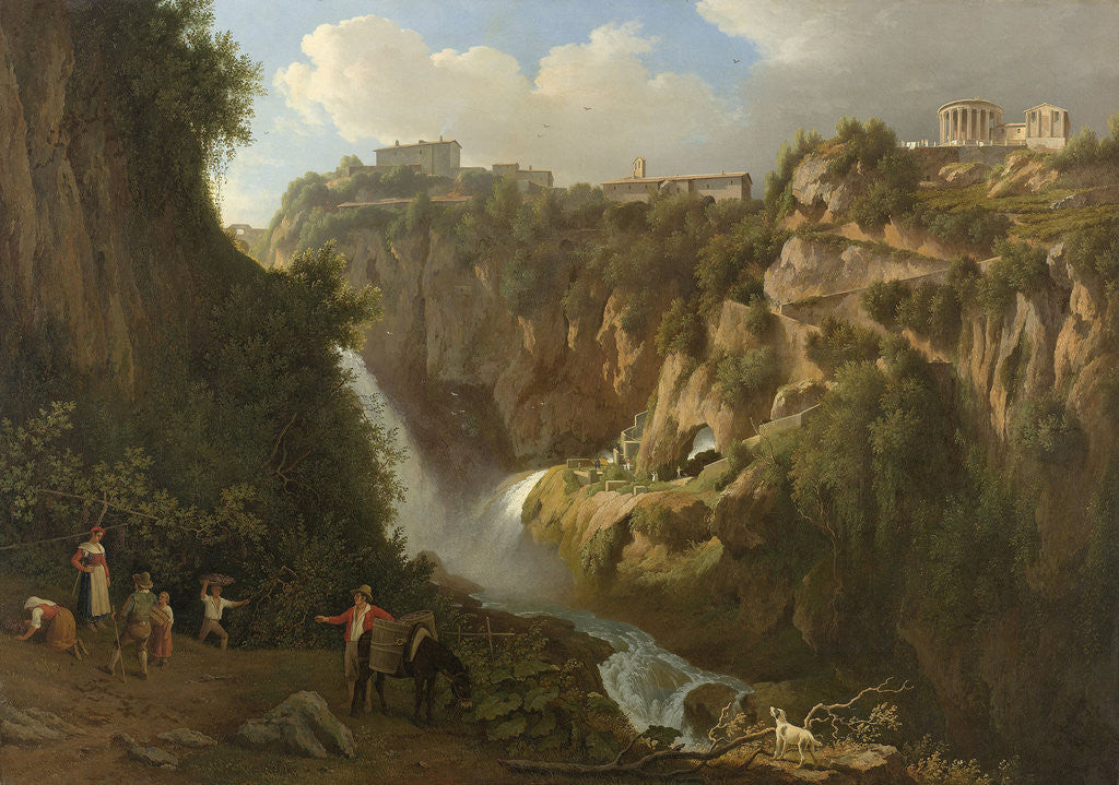 Detail of The Waterfall at Tivoli by Abraham Teerlink