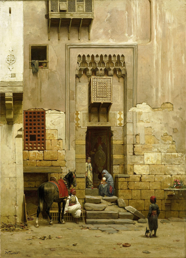 Detail of Courtyard of a house in Cairo, Egypt by Willem de Famars Testas