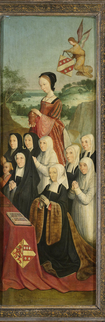 Detail of Memorial Panel with Nine Female Portraits by Master of Alkmaar