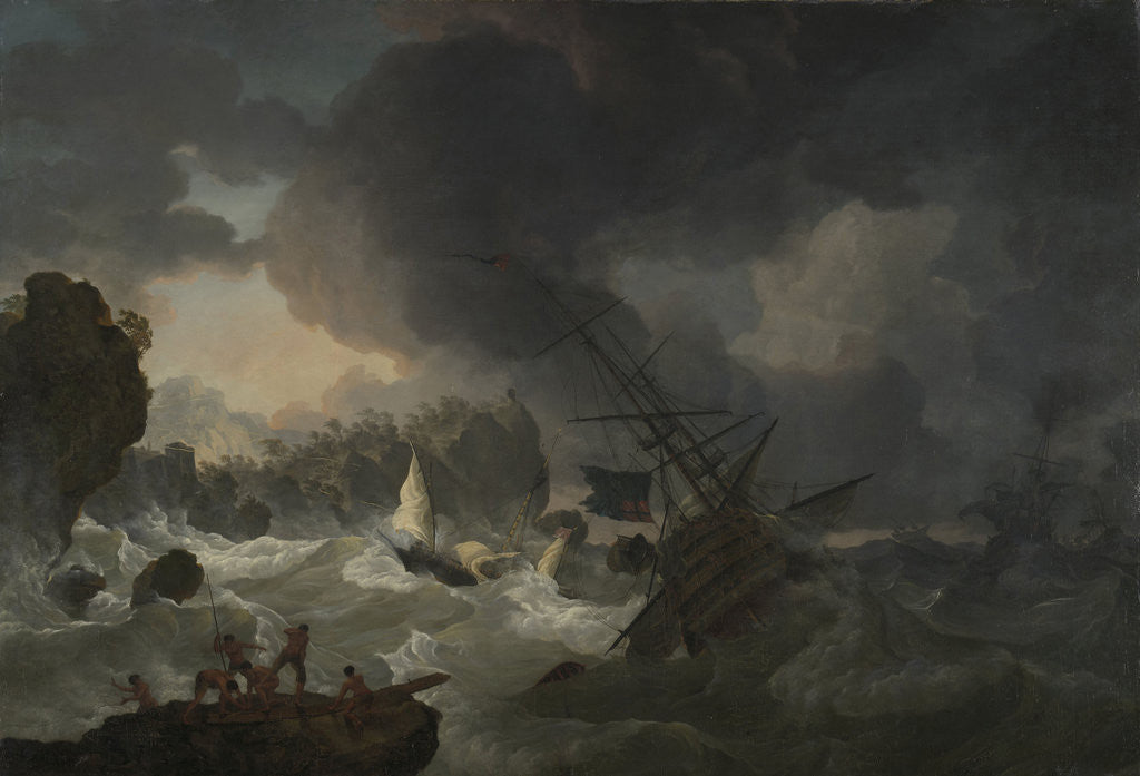Detail of Shipwreck by Hendrik Kobell